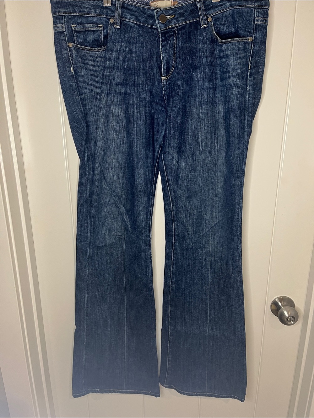PAIGE Dark Indigo Flare Jeans